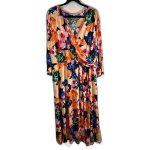 Investments Colorful Floral Maxi Dress